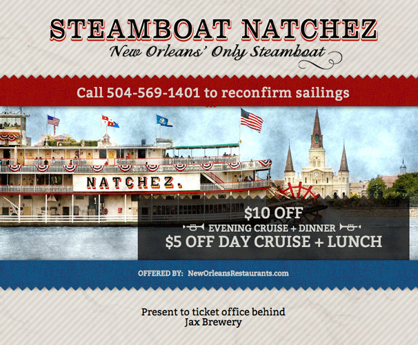 Steamboat cheap natchez coupon